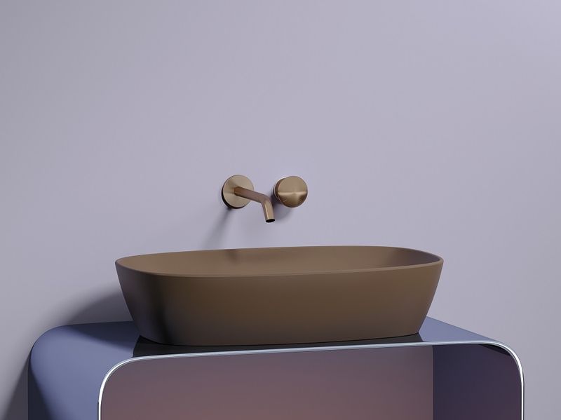Раковина накладная Ceramicanova Element CN6049MDB 60x38x13.8 (темно-коричневый матовый), без донного клапана