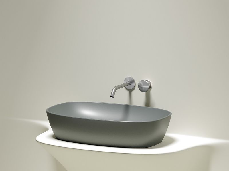 Раковина накладная Ceramicanova Element CN6049MH 60x38x13.8 (антрацит матовый), без донного клапана