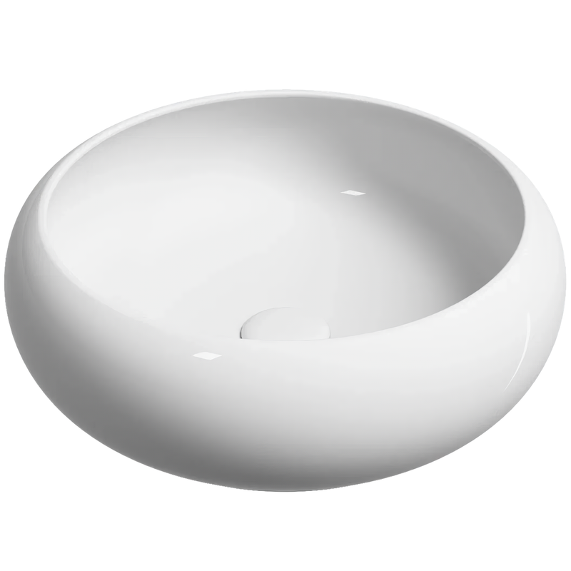 Раковина накладная Ceramicanova Element CN6050 36x36x12 (белый глянцевый), без донного клапана