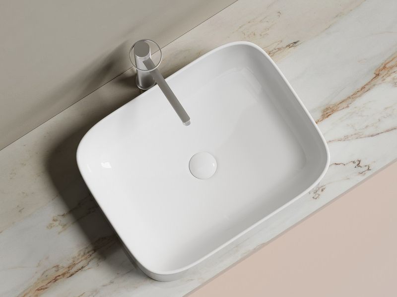 Раковина накладная Ceramicanova Element CN6052 50.5x38x15 (белый глянцевый), без донного клапана