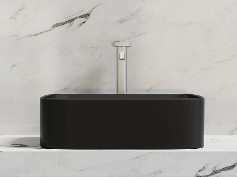 Раковина накладная Ceramicanova Element CN6052MB 50.5x38x15 (черный матовый), без донного клапана