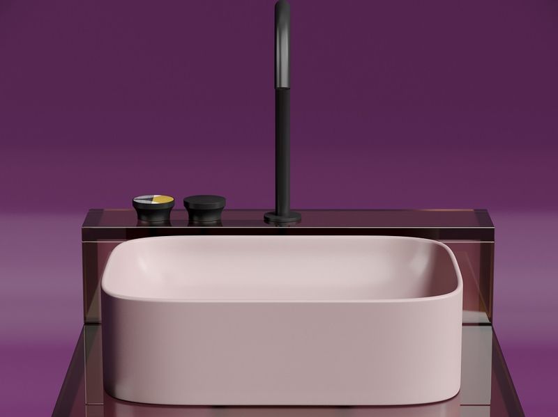 Раковина накладная Ceramicanova Element CN6052MP 50.5x38x15 (розовый матовый), без донного клапана