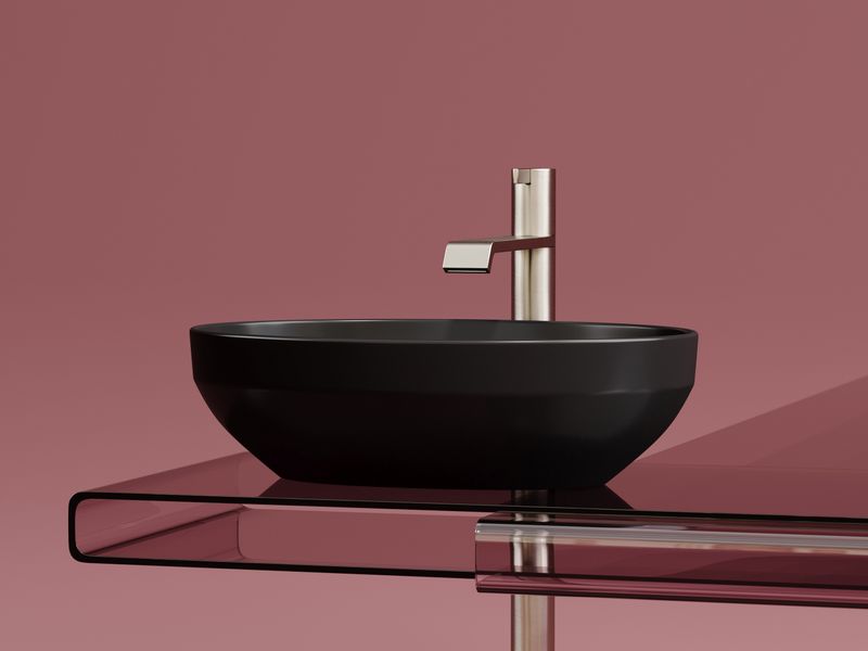 Раковина накладная Ceramicanova Element CN6056MB 50.2x36.3x14.5 (черный матовый), без донного клапана