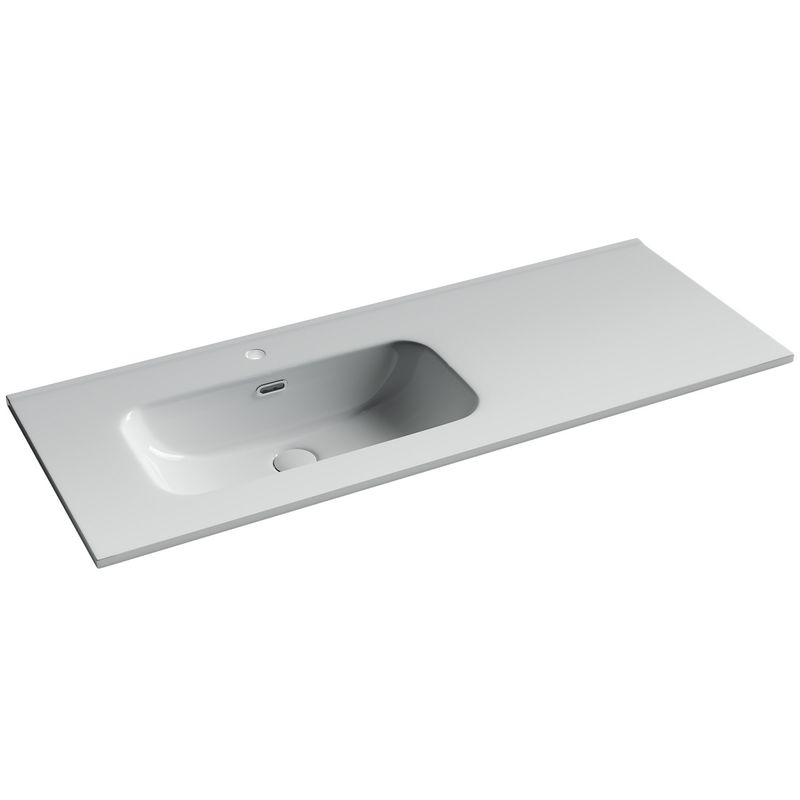 Раковина накладная Ceramicanova Element CN7006L 121x46.5x18 (белый), без донного клапана, левая