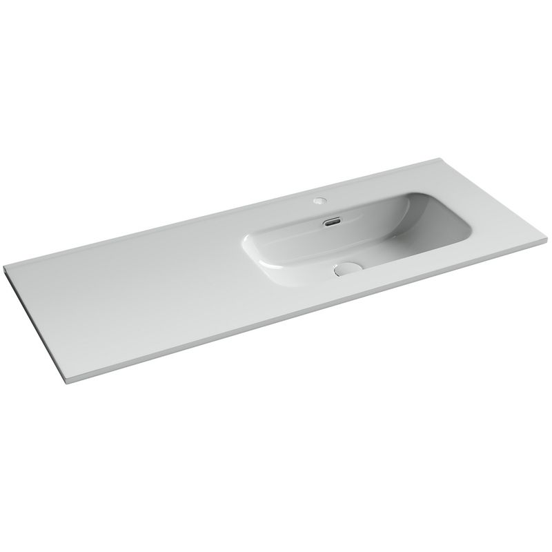 Раковина накладная Ceramicanova Element CN7006R 121x46.5x18 (белый), без донного клапана, правая