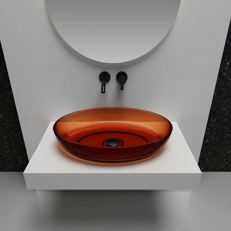 Раковина накладная Abber Kristall AT2801Opal 60х40х13 (коричневый)