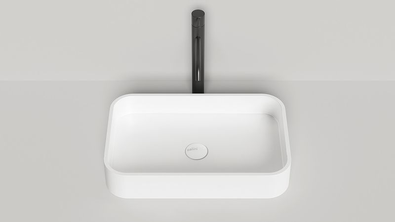 Раковина накладная Salini Callista S-Sense 1101104G 54.5x34.5x10 (белый глянцевый), без донного клапана