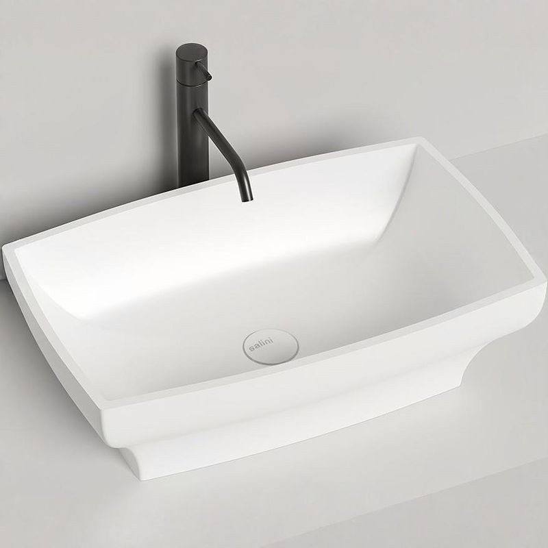 Раковина накладная Salini Gloria S-Sense 1102104G 60x38x15 (белый глянцевый), без донного клапана