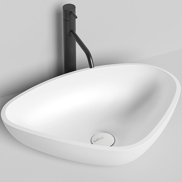 Раковина накладная Salini Gloria S-Sense 1102106G 56x39x16.5 (белый глянцевый), без донного клапана