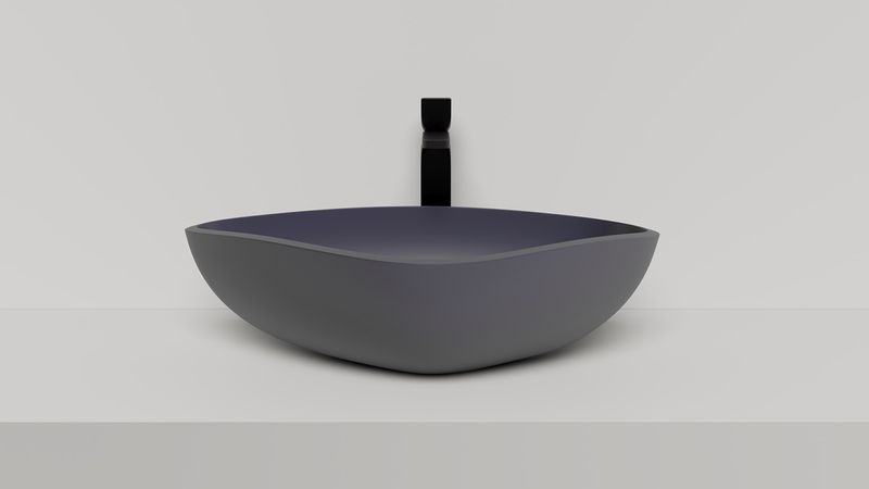 Раковина накладная Salini Gloria S-Sense 1102106GF 56x39x16.5 (покраска RAL полностью, глянцевый), без донного клапана