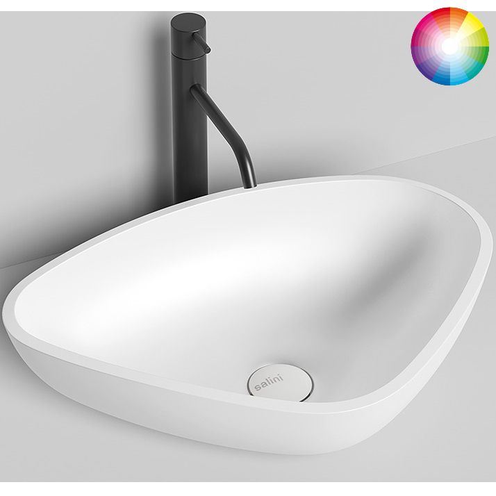 Раковина накладная Salini Gloria S-Sense 1102106GF 56x39x16.5 (покраска RAL полностью, глянцевый), без донного клапана