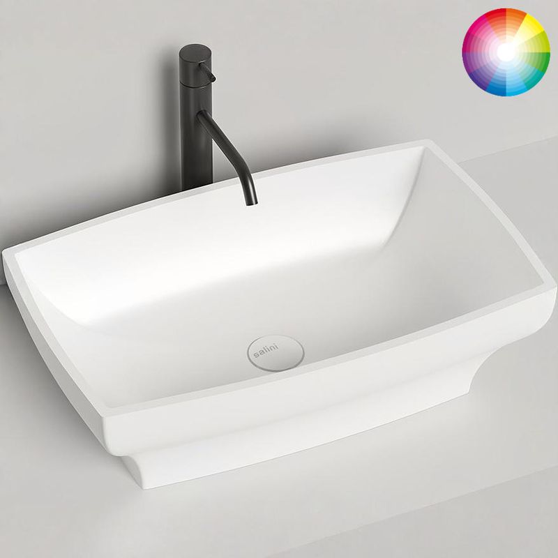 Раковина накладная Salini Gloria S-Sense 1102104GF 60x38x15 (покраска RAL полностью, глянцевый), без донного клапана