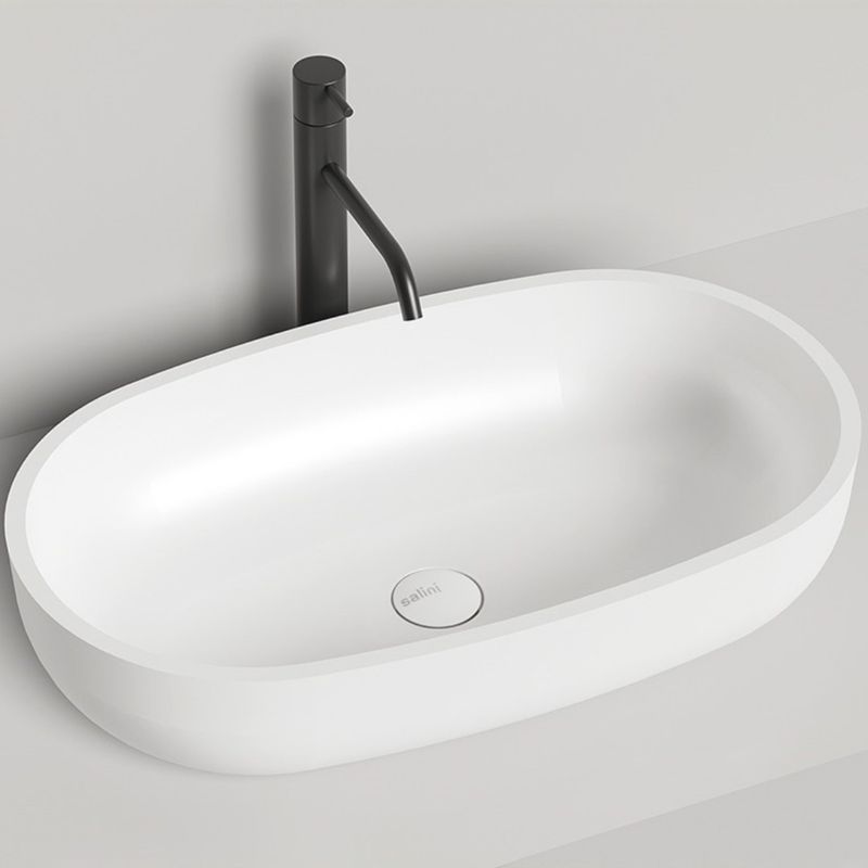 Раковина накладная Salini Gloria S-Stone 1102205M 64x38.5x14.5 (белый матовый), без донного клапана