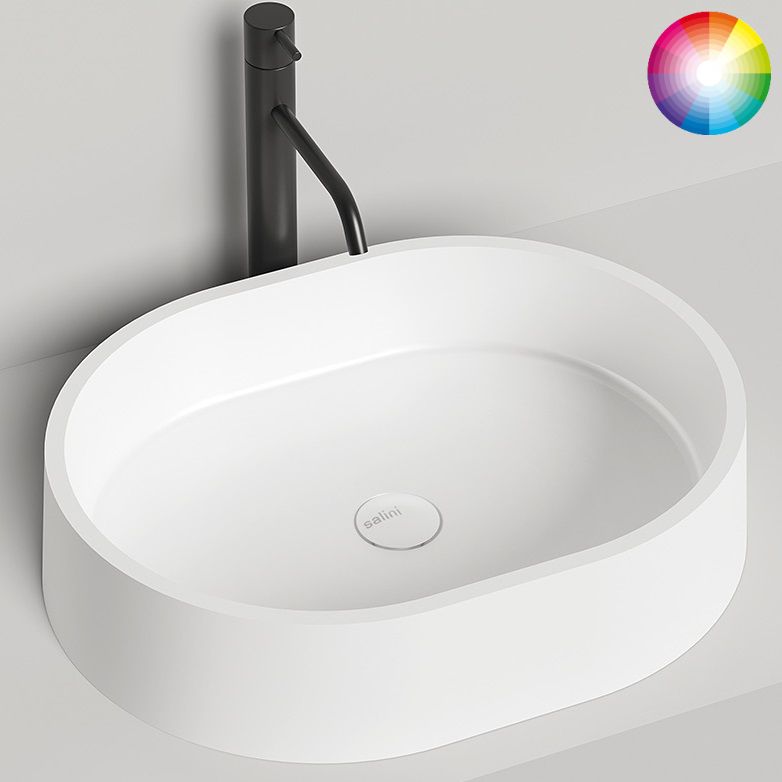 Раковина накладная Salini Gloria S-Stone 1102211MF 56x44x12.5 (покраска RAL полностью, матовый), без донного клапана
