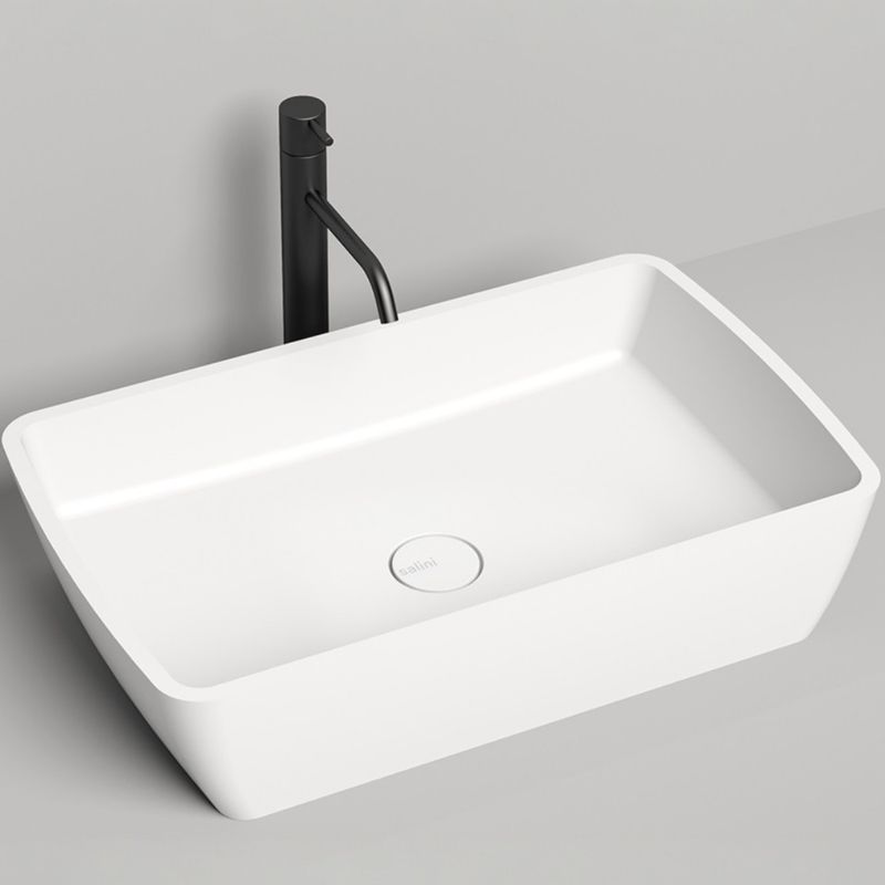 Раковина накладная Salini Gloria S-Stone 1102212M 65x40x14.5 (белый матовый), без донного клапана