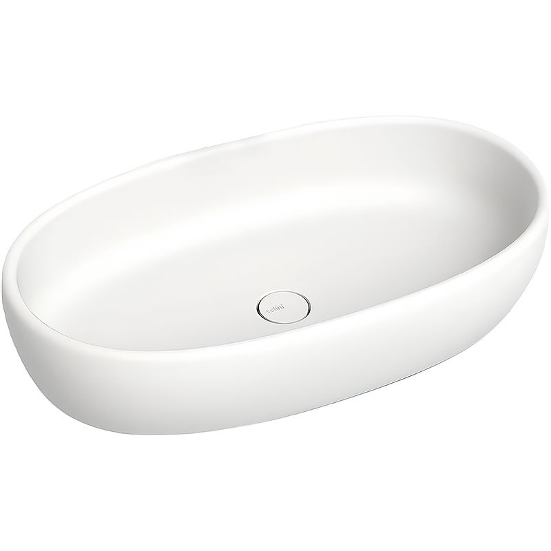 Раковина накладная Salini Luce S-Stone 110721M 69x39.5x15.5 (белый матовый), без донного клапана