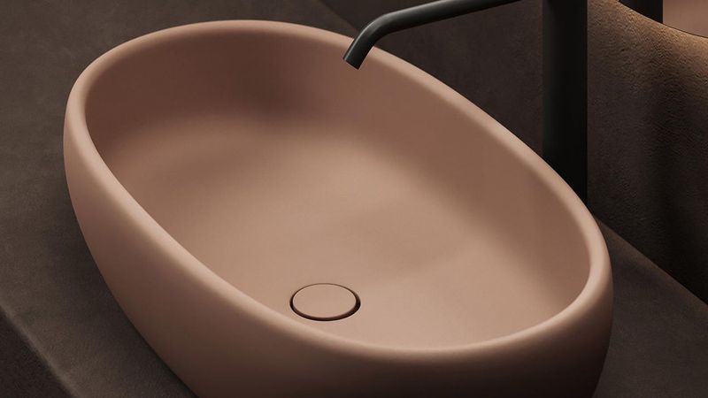 Раковина накладная Salini Luce S-Stone 110721MF 70x40 (покраска по RAL полностью), без донного клапана