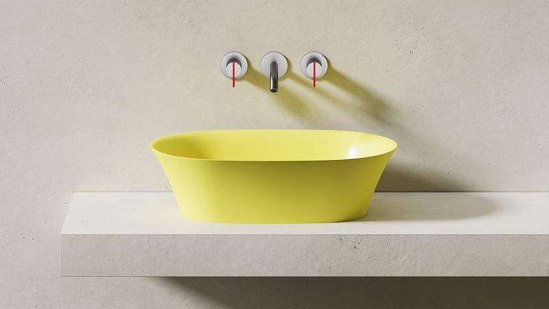 Раковина накладная Salini Mona S-Sense 110811GF 60х39х16.5 (покраска полностью), без донного клапана