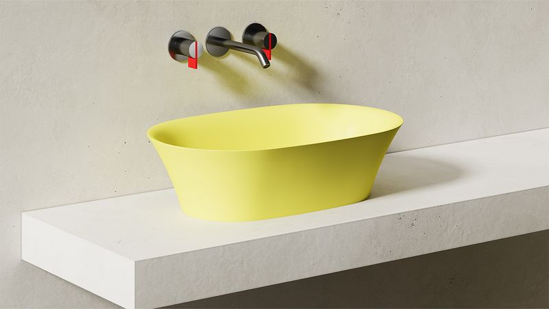 Раковина накладная Salini Mona S-Sense 110811GF 60х39х16.5 (покраска полностью), без донного клапана