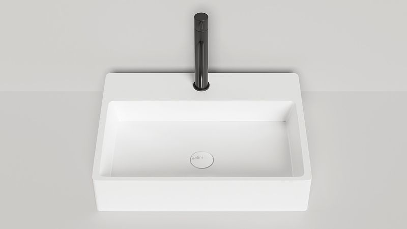 Раковина накладная Salini Ottavia S-Stone 1103201M 59.5x44.5x12.5 (белый матовый), без донного клапана