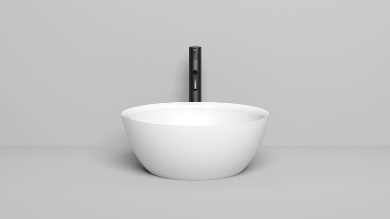 Раковина накладная Salini S-Sense Alda 02 1102110G 42.5х42.5х15.5 (белый, глянцевый), без донного клапана