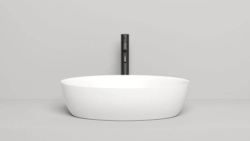 Раковина накладная Salini S-Sense Alda 01 110611G 58х35х15 (белый, глянцевый), без донного клапана