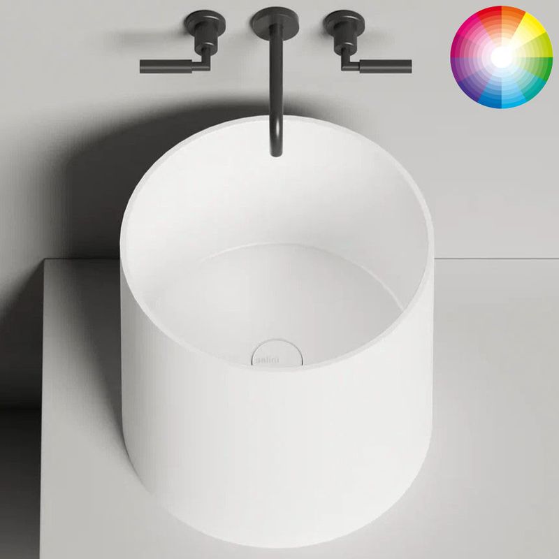 Раковина накладная Salini S-Sense Armonia 04 46x46x45 130118GF (покраска полностью) без донного клапана
