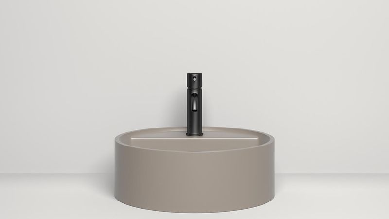 Раковина накладная Salini S-Stone Armonia Top 02 45x45x16 130127MF (покраска полностью), с отверстием под смеситель