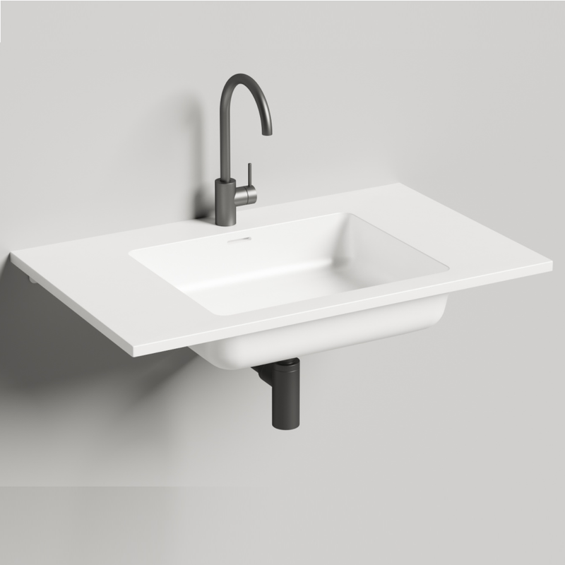 Раковина подвесная Salini S-Stone Onda Classic 1402201M 80x50x14 (белый матовый), с донным клапаном
