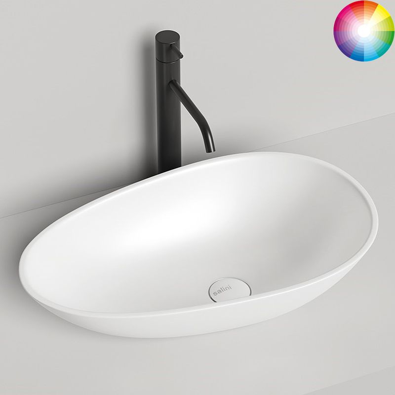 Раковина накладная Salini S-Stone Paola 1101201SMF 58x34.5x14 (покраска RAL полностью), без донного клапана