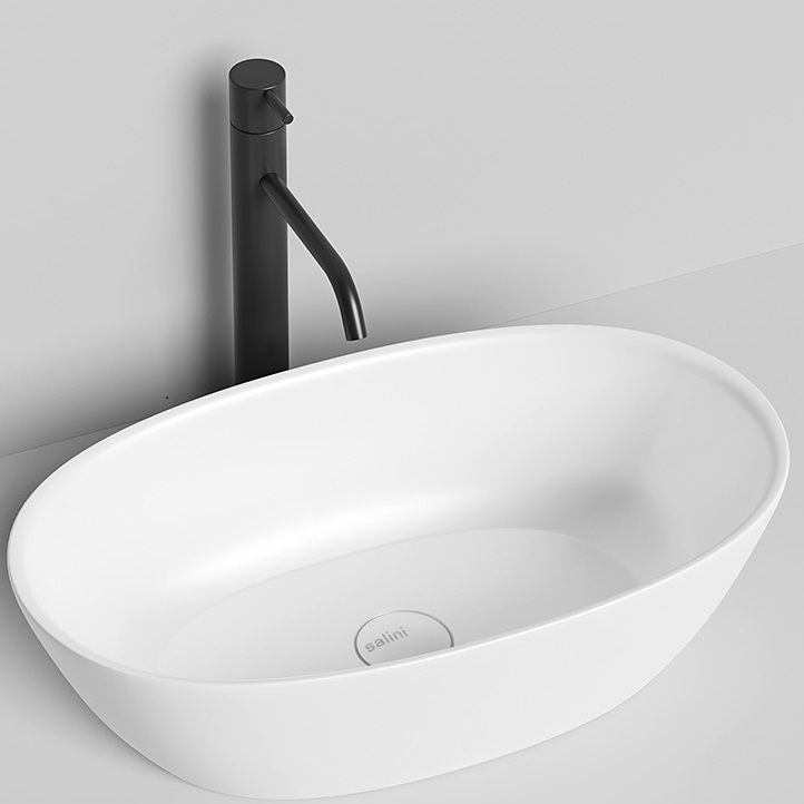 Раковина накладная Salini Sofia S-Sense 1101106G 56x33,5x15 (белый глянцевый), без донного клапана