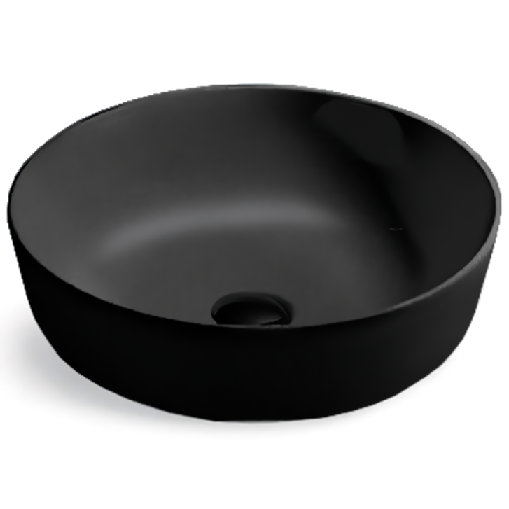 Раковина накладная Vincea VBS-104MB 41.5x41.5x13 (черный матовый), без перелива