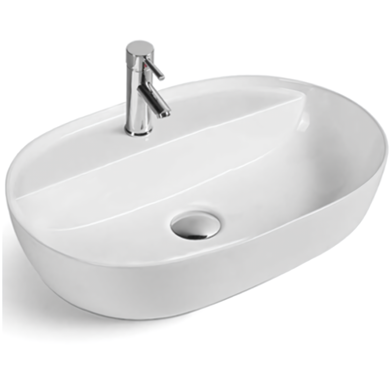 Раковина накладная Vincea VBS-122 60x40x13.5 (белый), без перелива