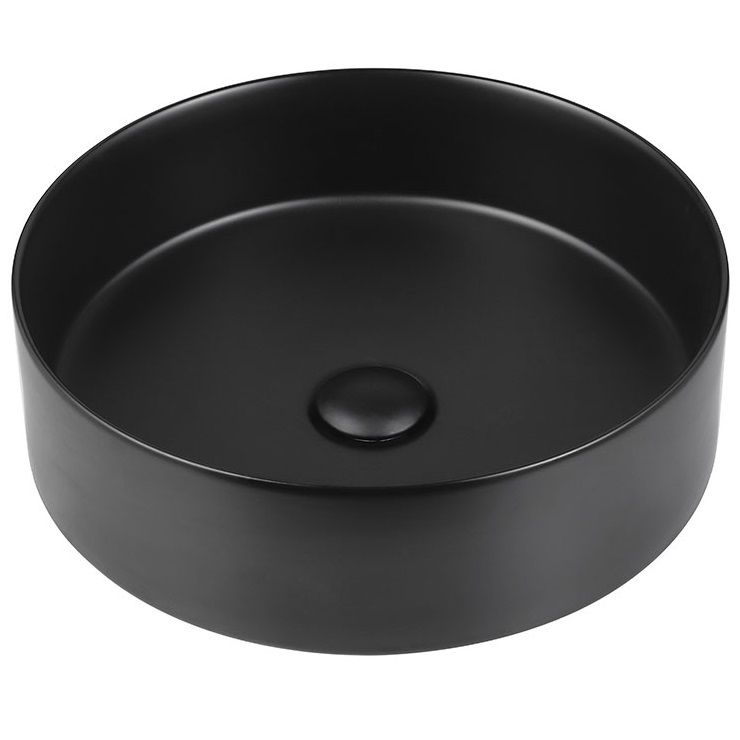 Раковина накладная Vincea VBS-216MB 39.4x39.4x11.5 (черный матовый), без перелива