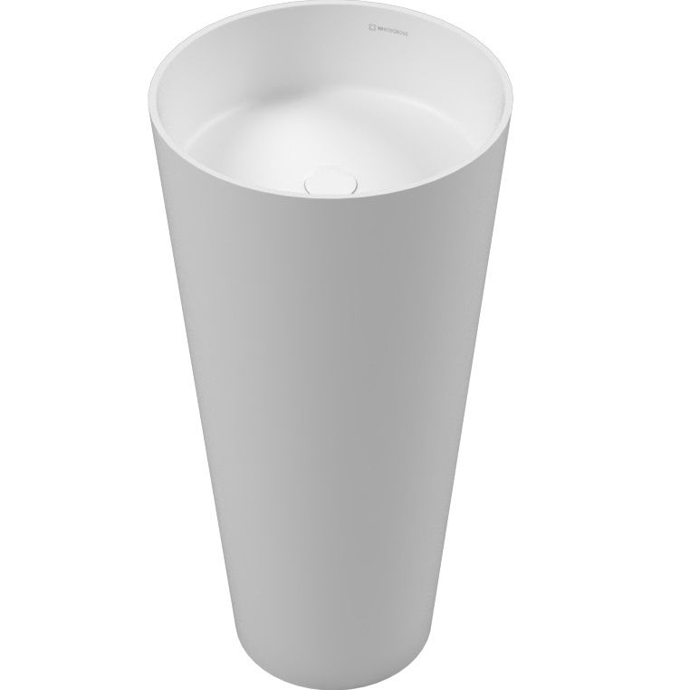 Раковина напольная 40.2x40.2x82.5 Whitecross Air D=40,5 0738.040040.200 (белый матовый), иск. камень