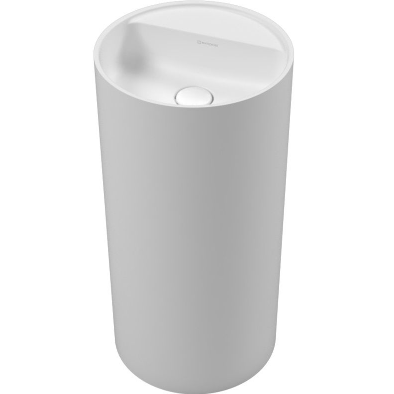 Раковина напольная 43x43x86 Whitecross Pantheon D=43 0708.043043.200S (белый матовый), иск. камень