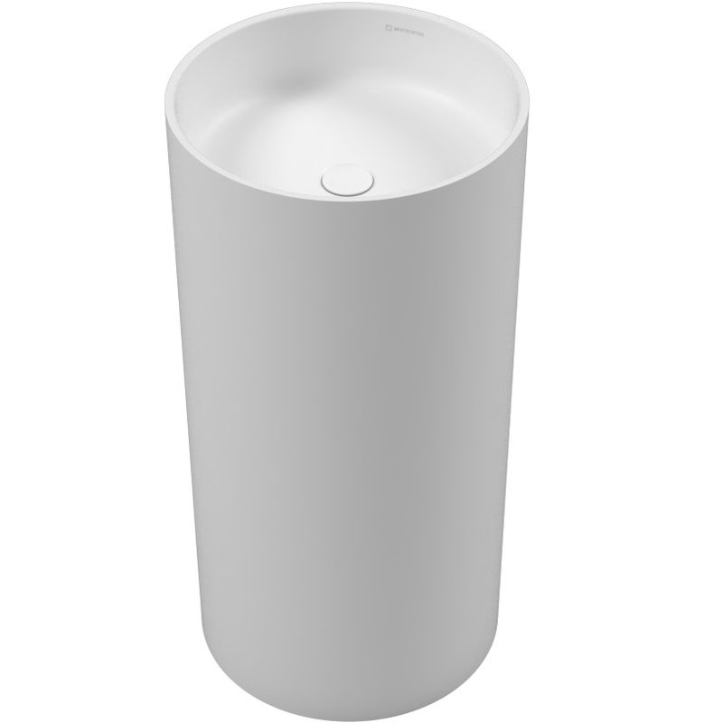 Раковина напольная 43x43x86 Whitecross Altar D=43 0737.043043.200S (белый матовый), иск. камень