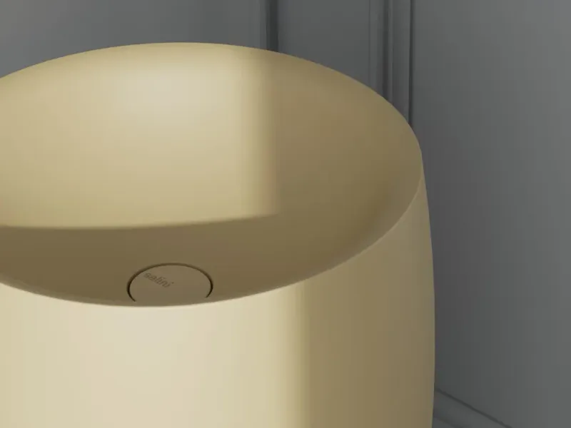 Раковина напольная Salini S-Sense Alda 03 130311GF 47х47х90 (покраска полностью), донный клапан, сифон