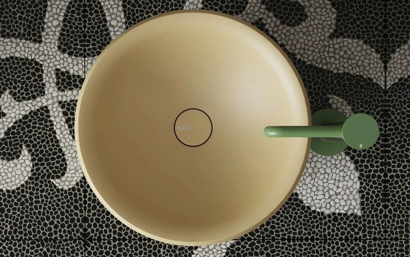 Раковина напольная Salini S-Sense Alda 03 130311GF 47х47х90 (покраска полностью), донный клапан, сифон
