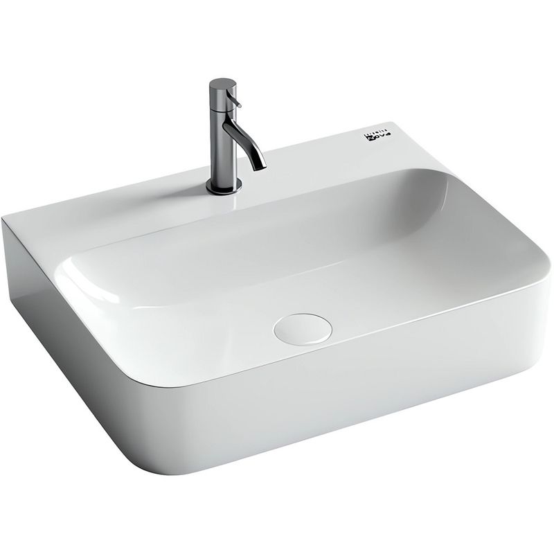 Раковина подвесная Ceramica Nova Aura CN2001 60x47 (белый), без донного клапана