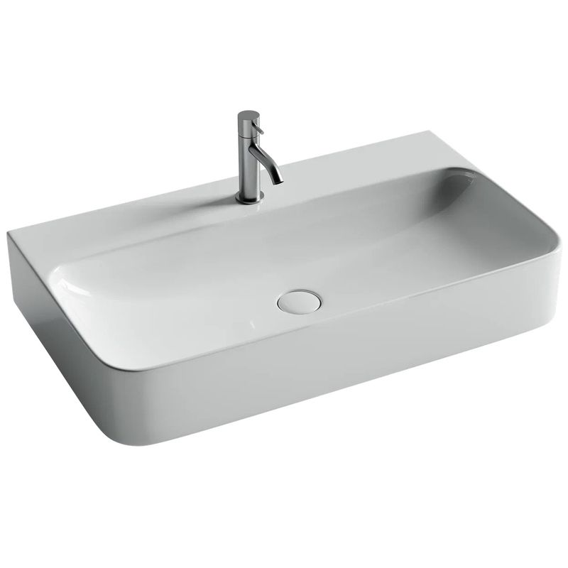 Раковина подвесная Ceramica Nova Aura CN2006 81.5x47.5 (белый), без перелива