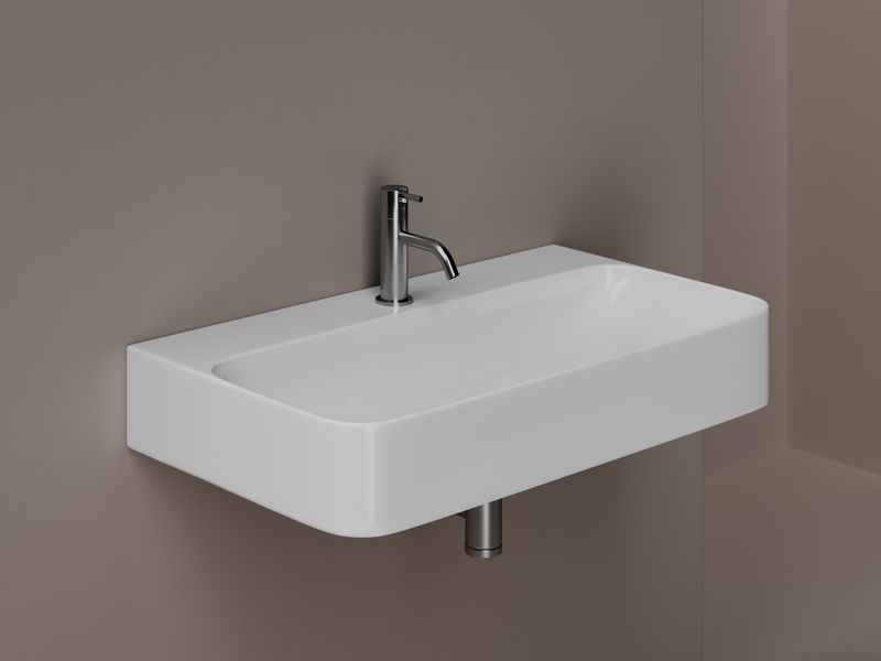 Раковина подвесная Ceramica Nova Aura CN2006 81.5x47.5 (белый), без перелива