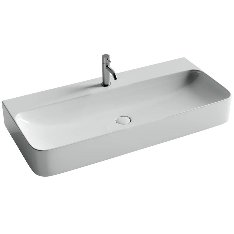 Раковина подвесная Ceramica Nova Aura CN2007 102x47.6 (белый), без перелива