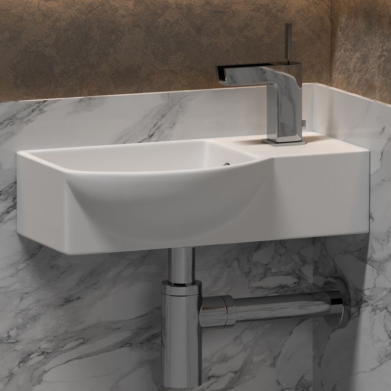 Раковина подвесная Ceramica Nova Element  CN6039L 40x22 (белый), без донного клапана