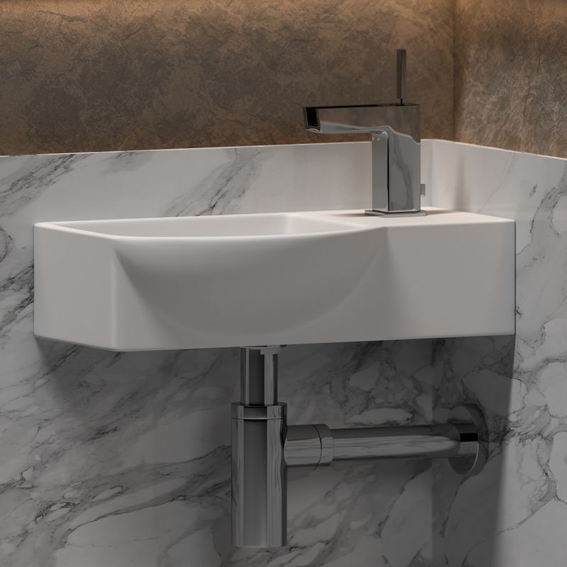 Раковина подвесная Ceramica Nova Element  CN6039L 40x22 (белый), без донного клапана