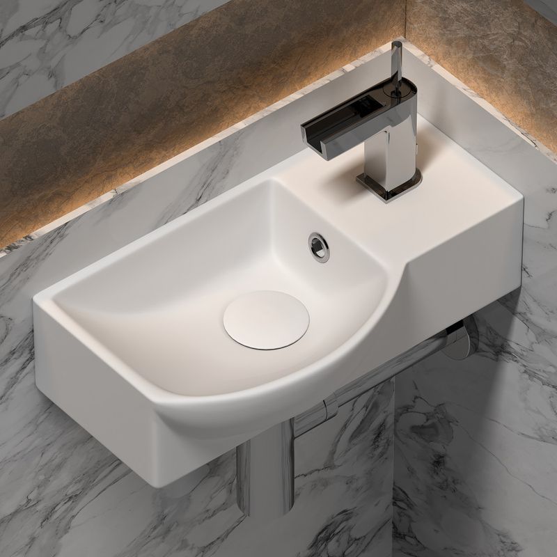 Раковина подвесная Ceramica Nova Element  CN6039L 40x22 (белый), без донного клапана
