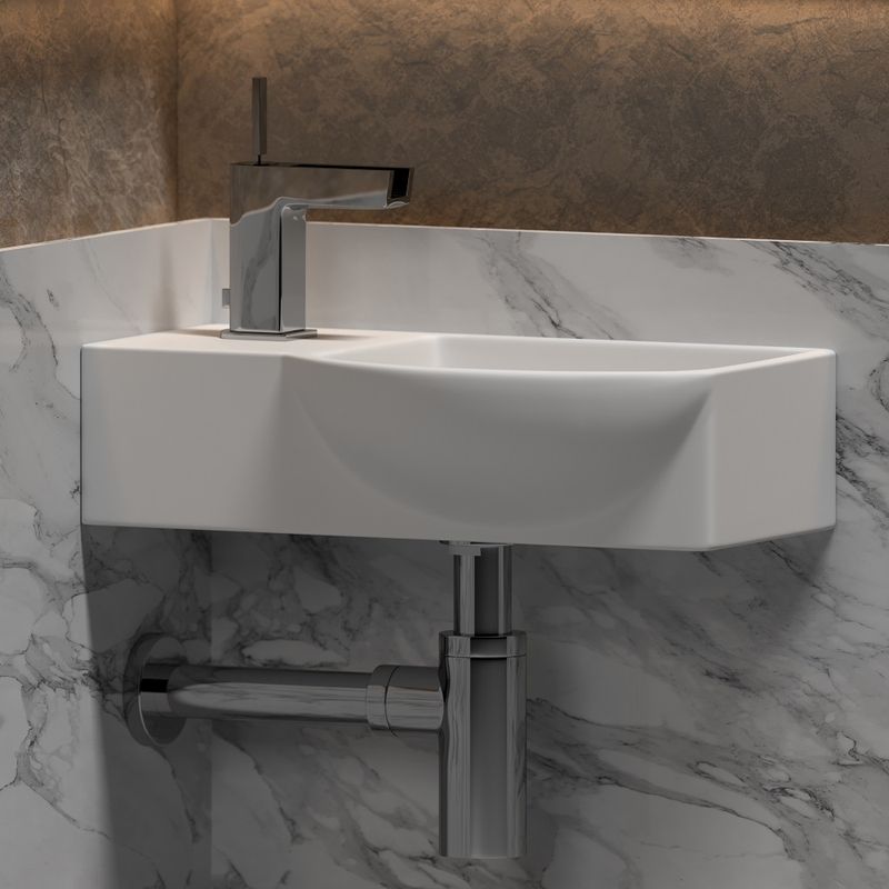 Раковина подвесная Ceramica Nova Element  CN6039R 40x22 (белый), без донного клапана