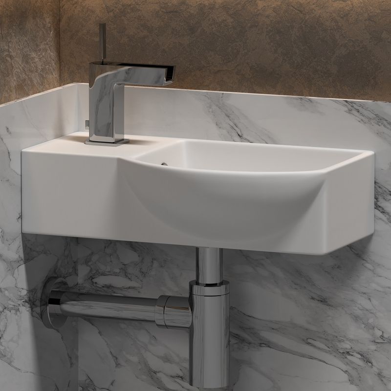 Раковина подвесная Ceramica Nova Element  CN6039R 40x22 (белый), без донного клапана