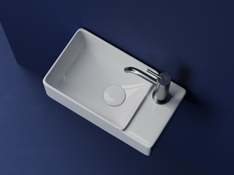Раковина подвесная Ceramica Nova Element CN5045 39.5x22 (белый), чаша слева