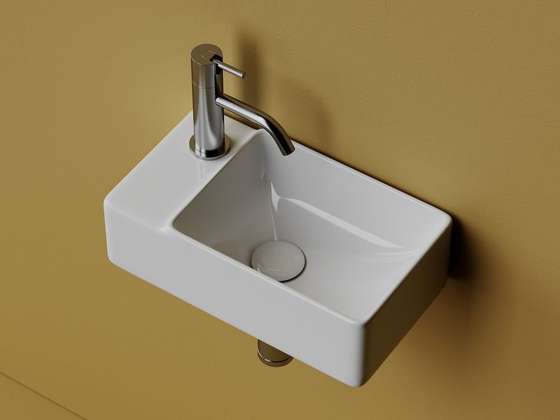 Раковина подвесная Ceramica Nova Element CN5046 39.5x22 (белый), чаша справа